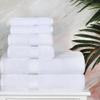 BLUENILEMILLS Turkish Cotton Luxury Towels, Ideal for Master Bath, Guest Bathroom, Fast Drying, Shower, Spa, Face/Washcloths, Hand, Bath Towels, Absorbent, Home Basics, 6 Piece Towel Set, White view 2