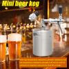 RGWYGCG Portable Draft Keg System Stainless Steel Keg Mini Keg Draft System Stainless Steel Portable Mini Keg Dispenser Pressure Regulator Craft Beer Draft Home Brew,2L view 2