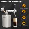 RGWYGCG Portable Draft Keg System Stainless Steel Keg Mini Keg Draft System Stainless Steel Portable Mini Keg Dispenser Pressure Regulator Craft Beer Draft Home Brew,2L view 3