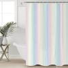 Double Love Pastel Bathroom Curtain 78 Inch Shower Curtain with 12 Hooks, Waterproof Polyester Bath Curtain Washable Bathtub Curtain Rainbow Candy Color Geometric Stripes 72''x 78'' view 1