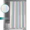 Double Love Pastel Bathroom Curtain 78 Inch Shower Curtain with 12 Hooks, Waterproof Polyester Bath Curtain Washable Bathtub Curtain Rainbow Candy Color Geometric Stripes 72''x 78'' view 4