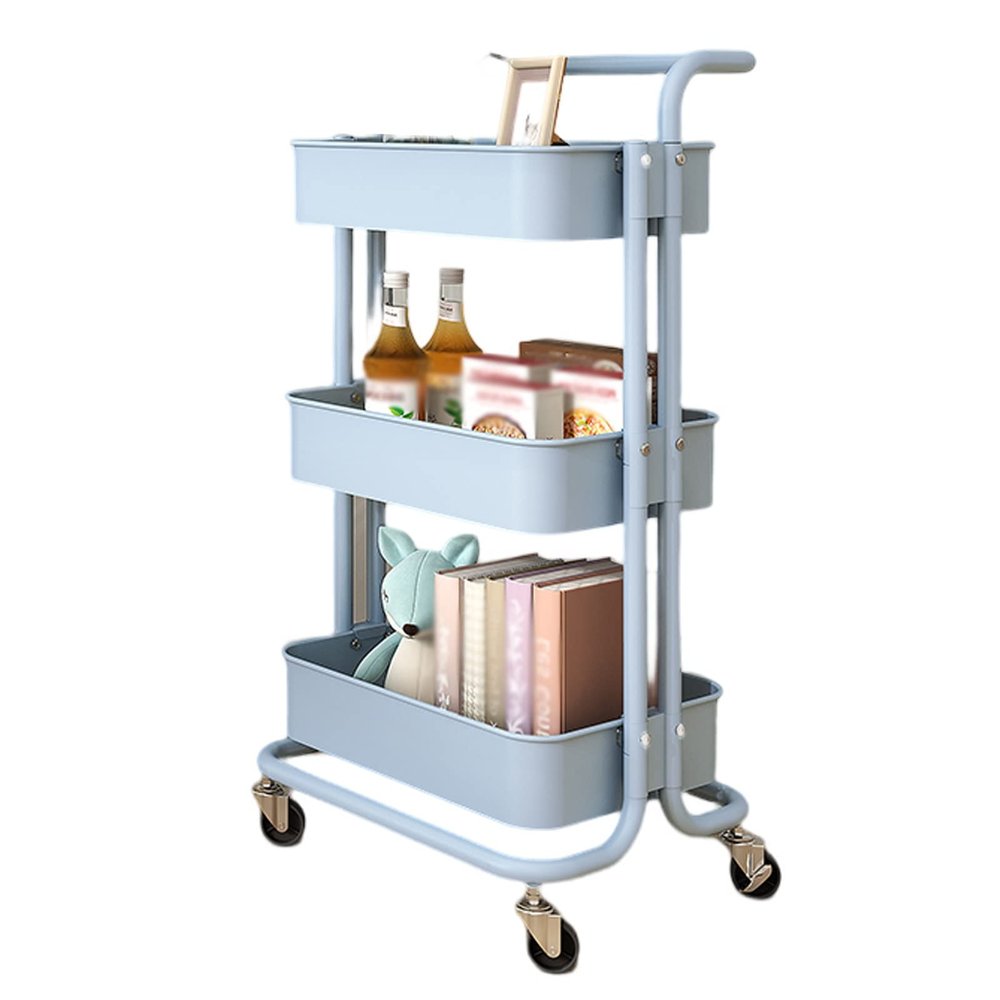 Clear Bathroom Cart Organizer, Storage Rolling Cart with Wheels, 85x36x44cm, Easy to Assemble, Easy Storage, Easy to Move, for Kitchen, Bathroom, Laundry, Narrow Places