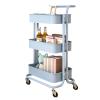 Clear Bathroom Cart Organizer, Storage Rolling Cart with Wheels, 85x36x44cm, Easy to Assemble, Easy Storage, Easy to Move, for Kitchen, Bathroom, Laundry, Narrow Places view 1