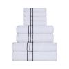 BNM Turkish Cotton Luxury Towels, Ideal For Master Bath, Guest Bathroom, Fast Drying, Shower, Spa, Face/ Washcloths, Hand, Bath Towels, Absorbent, Home Basics, 8 Piece Towel Set, Navy Blue view 1