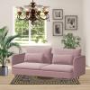 Custom Made Soderhamn Couch Velvet Replacement Covers Fits IKEA Soderhamn 3 Seat Sofa with 2 Armrests,Soderhamn Sofa Cover,Only Cover. (Lotus Root Powder) view 3