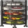 Bsetain Kitchen Storage Wheeled Shelf Kitchen Storage Rack Fruit Vegetable 360 Degree Movable Cylindrical Kitchen Storage Rack,Closet Storage Rack,Seasoning jar,Vegetable and Fruit view 1