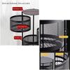 Bsetain Kitchen Storage Wheeled Shelf Kitchen Storage Rack Fruit Vegetable 360 Degree Movable Cylindrical Kitchen Storage Rack,Closet Storage Rack,Seasoning jar,Vegetable and Fruit view 3