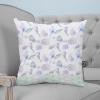 YOKOU Throw Pillow Case Square Satin Cushion Cover, Dreamlike Hippocampus Conch Shell Scale Summer Marine Life Ocean Pillowcase for Sofa Couch Living Room Bedroom, 1 Pack 18" x 18" view 4
