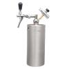 RGWYGCG Portable Draft Keg System Stainless Steel Keg Mini Keg Draft System Stainless Steel Portable Mini Keg Dispenser Pressure Regulator Craft Beer Draft Home Brew,3.6L view 1