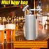 RGWYGCG Portable Draft Keg System Stainless Steel Keg Mini Keg Draft System Stainless Steel Portable Mini Keg Dispenser Pressure Regulator Craft Beer Draft Home Brew,3.6L view 2