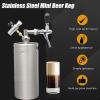 RGWYGCG Portable Draft Keg System Stainless Steel Keg Mini Keg Draft System Stainless Steel Portable Mini Keg Dispenser Pressure Regulator Craft Beer Draft Home Brew,3.6L view 3