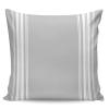 YOKOU Throw Pillow Case Square Satin Cushion Cover, Gray Stripes Modern Art Farmhouse Decoration Pillowcase for Sofa Couch Living Room Bedroom, 1 Pack 18" x 18" view 1