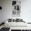 Wave Acrylic Mirror Wall Tiles, 6 Pieces - Self Adhesive, Waterproof 3D Sheets for Home Wall Decor view 2