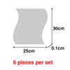 Wave Acrylic Mirror Wall Tiles, 6 Pieces - Self Adhesive, Waterproof 3D Sheets for Home Wall Decor view 3