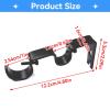 Black Curtain Rod Bracket, 3Pcs Double Curtain Rod Bracketsheavy Duty Curtain Rod Holders for Home Curtain Rods Wall Bracket Hooks view 2