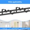 Black Curtain Rod Bracket, 3Pcs Double Curtain Rod Bracketsheavy Duty Curtain Rod Holders for Home Curtain Rods Wall Bracket Hooks view 4