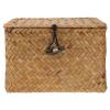 IMIKEYA Seaweed with Lids: Woven Seagrass Storage Woven Basket Straw Rattan Storage Basket Storage Basket Bin Container Organizer for Shelf Desktop 6.5 inch view 1