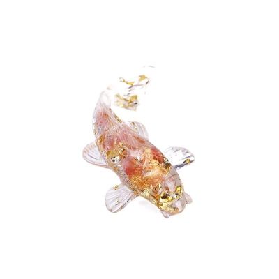 HXSCOO Creative Artificial Fish Ornaments Pretty Koi Fish Natural Crystal Little Fish Desk Car Home Decoration Gift (Color : g)