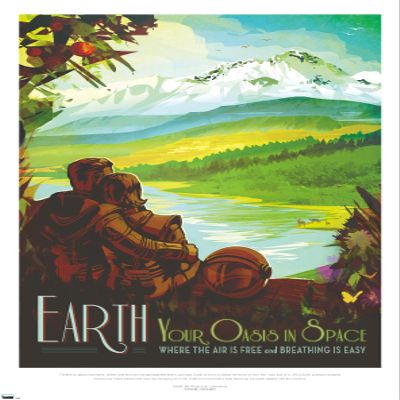 NASA - Earth Travel Poster Wall Poster, 22.4L" x 14.7W", Premium Unframed Version