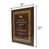 9" x 12" Custom Wall Plaque for Awards and Recognition, High Gloss Cherry Finish Plaque With Keyholed Back For Vertical and Horizontal Hanging, Personalized Plaque for Office Wall Decor (Design F) view 4