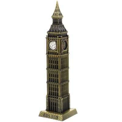 Milisten Big Ben Model Metal Building Sculpture 7.08In London Landmark Ornament for Home Decor Wedding Party Family Gathering Accent