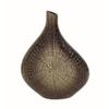 A&B Home Textured Golden Aluminum Vase - Decorative Metal Vase, Tabletop Home Dcor, Living Room Sideboard Coffee Table Hallway Entryway Console Table Accent Piece, 9" x 3" x 11" view 3