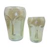 A&B Home Abstract Face Glass Vases - Set of 2 - Green view 1