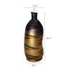 A&B Home Black and Gold Abstract Vase - Irregular Shape Decorative Glass Vase, Tabletop Home Dcor, Living Room Sideboard Coffee Table Hallway Entryway Console Table Accent Piece, 5" x 5" x 14" view 2