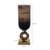 A&B Home Glass Vase with Gold Ring Stand - Tall Decorative Glass Vase, Tabletop Home Dcor, Living Room Sideboard Coffee Table Hallway Entryway Console Table Accent Piece, 6" x 6" x 19" view 2