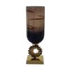 A&B Home Glass Vase with Gold Ring Stand - Tall Decorative Glass Vase, Tabletop Home Dcor, Living Room Sideboard Coffee Table Hallway Entryway Console Table Accent Piece, 6" x 6" x 19" view 3