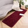 Zedrew Burgundy Red Runner Area Rugs for Bedroom Living Room, 2x4 Feet Fluffy Bedside Rugs, Soft Shaggy Carpet for Kids Room Nursery, Cute Furry Rugs for Girls Boys Dorm Room Home Decor view 2