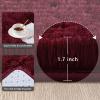 Zedrew Burgundy Red Runner Area Rugs for Bedroom Living Room, 2x4 Feet Fluffy Bedside Rugs, Soft Shaggy Carpet for Kids Room Nursery, Cute Furry Rugs for Girls Boys Dorm Room Home Decor view 3