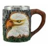 1 Pcs Of Surveyor Wildlife Majestic Bald Eagle Coffee Mug W/Rustic Tree Bark Body view 1