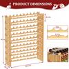 Domax Wine Rack Freestanding Floor - Bamboo Wooden Stackable 8 Tiers 72 Wine Bottle Holder Storage Racks for Kitchen, Bar, Pantry and Cellar (Yellow) view 4