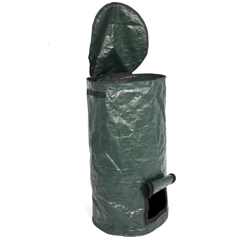 Wastepaper Basket Organic Compost Bag Fruit Kitchen Waste Container Waste Bins Storage Disposal Composting Machine Portable Garden Trash Can Garbage Can (Size : L 45X80CM)