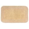 Modern & Contemporary Linen Beige Boho Bathroom Rugs with Lovely Frill Trims & Towel Texture Size: 24"x40" | Non Slip Backing Quick Water Absorbent Soft Warm Cozy Underfoot Feel Machine Washable view 1