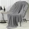 Blagic Grey Throw Blanket for Couch Soft Farmhouse Chenille Boho Throw Blanket with Tassels Home Decorative Lightweight Throw Blankets, Throws for Bed/Chair/Sofa, Stripe Textured (Light Grey,50"x60") view 1