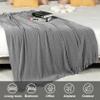 Blagic Grey Throw Blanket for Couch Soft Farmhouse Chenille Boho Throw Blanket with Tassels Home Decorative Lightweight Throw Blankets, Throws for Bed/Chair/Sofa, Stripe Textured (Light Grey,50"x60") view 3