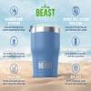 Beast 10 oz Tumbler Stainless Steel Vacuum Insulated Coffee Ice Cup Double Wall Travel Flask (Stormy Sky) view 2