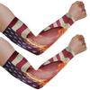 XMNYGJ American Flag Football Arm Sleeves with Thumb Hole Gardening Sleeves UV Sun Protection Arm Covers for Women Men Farmer Outdoor Sports Work Running Cycling Hiking view 2