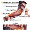 XMNYGJ American Flag Football Arm Sleeves with Thumb Hole Gardening Sleeves UV Sun Protection Arm Covers for Women Men Farmer Outdoor Sports Work Running Cycling Hiking view 3