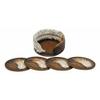 1 Set of Rustic Western Indian Eagle Feather Coaster Holder with 4 Round Coasters view 2