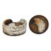 1 Set of Rustic Western Indian Eagle Feather Coaster Holder with 4 Round Coasters view 3