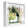 TouYinger 10x10 Shadow Box Frame Display Case with Letter Stickers, 3D Picture Frame, Display Case Box for Memorabilia, Baby Items, Wedding Memories, Crafts, Tickets and Photos (White, 10x10) view 1