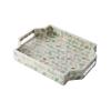 Serving Tray European Style Storage Tray Tea Set Tray Creative Desktop Tray Wooden Light Luxury Shell Decorative Tray Decorative Trays view 1