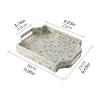Serving Tray European Style Storage Tray Tea Set Tray Creative Desktop Tray Wooden Light Luxury Shell Decorative Tray Decorative Trays view 2