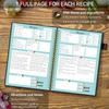 Aesthetic Blank Recipe Book to Write in Your Own Recipes, 7 x 10" Simplified Cookbook to Organize Your Recipes for Family Cooking Lover, 120 Pages Recipe Organizer, Black view 3