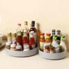 DEPILA Storage Bins 360 Rotating Round Spice Jar Storage Rack Tray Turntable Kitchen Jar Holder Home Storage Box Container Organizer Storage Boxes Shelf view 3