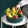 DEPILA Storage Bins 2Pcs Kitchen Turntable Storage Basket Box Rotating Non-Slip Plastic Spice Rack Spinning Tray Organizer with Handles for Cabinet Shelf view 3
