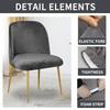 GSGC Chair Cover Chair Slipcover Stretch Armless Chair Covers Velvet Dining Dining Bench Cover Removable Curved Short Back Chair Protector Cover for Living Room Kitchen Party Banquet Hotel view 4